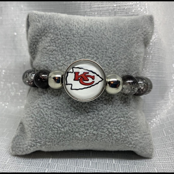 Snap Jewelry - 🏈Kansas City Chiefs Glass Bead Bracelet-Oh Snap!